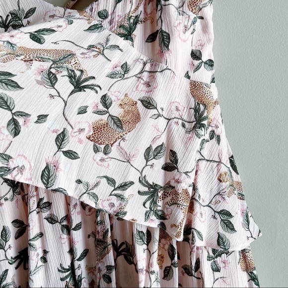 NWT Minkpink • Wild Leopard‎ Ruffle Midi Dress in Pink, Size Small - Picture 10 of 16